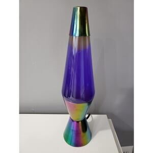 Rainbow Iridescent Metallic Base Lava Lamp Schylling Pink Purple y2k retro decor
